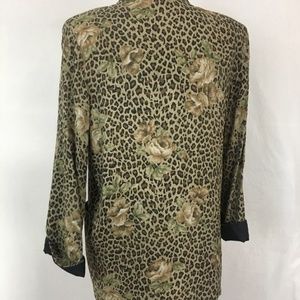 Vintage Jackets & Coats - Oversize Vintage Floral Cheetah Print Blazer Vintage Jackets & Coats - Oversize Vintage Floral Cheetah Print Blazer